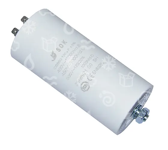 kondenzátor SC 1141, 100 uF, 450-500 V (4 x faston + šroub)